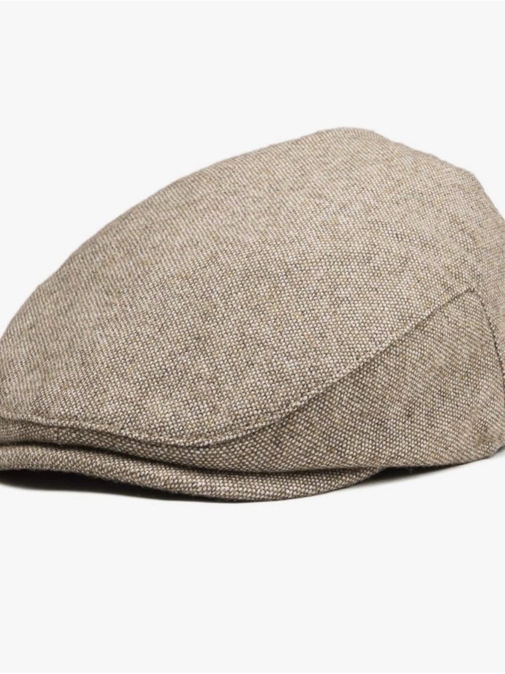 Jangoul Wool Blend Flat Cap in Beige